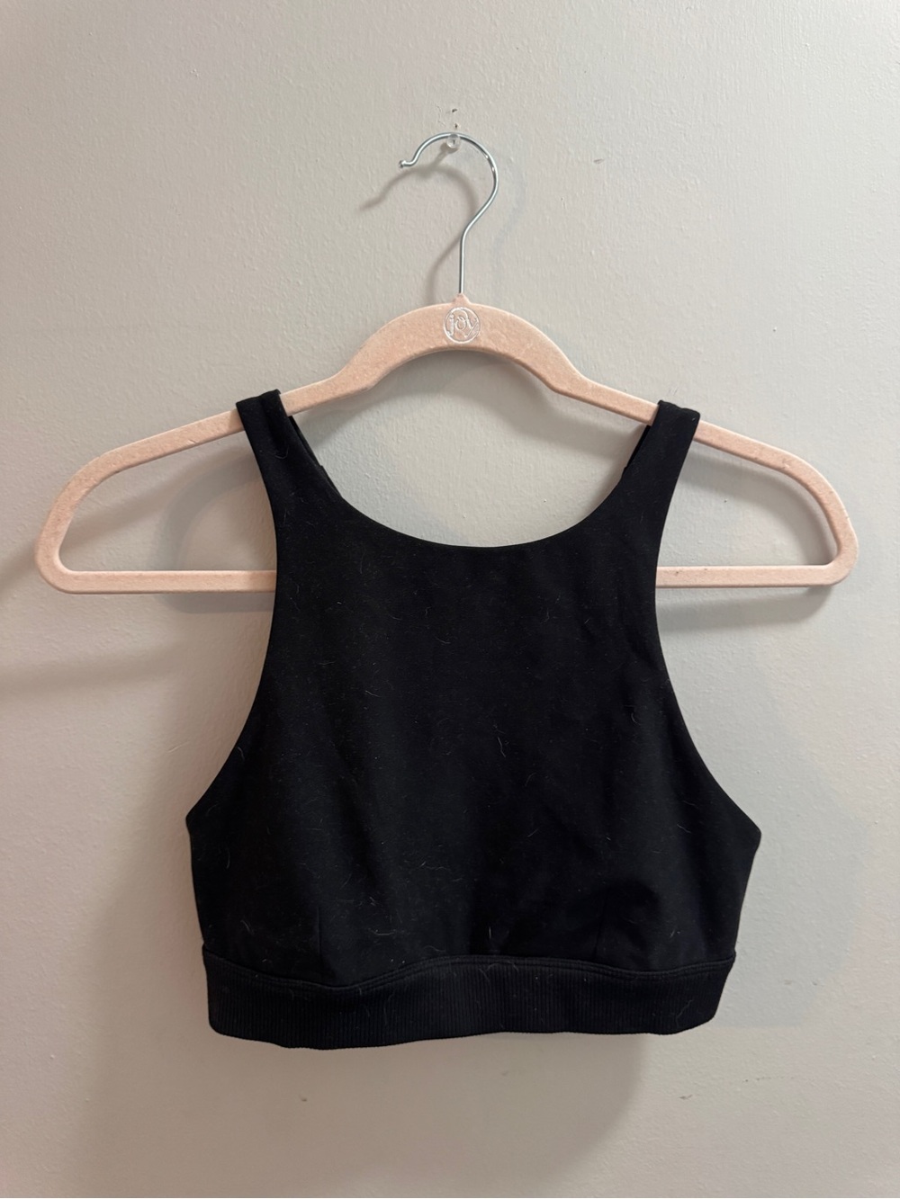 Alo Black High Neck Crop Sports Bra